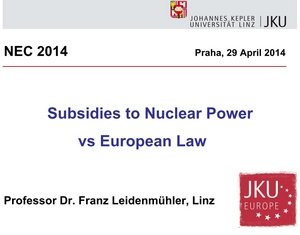 Subvence jaderné energetice vs. evropské právo [anglicky]