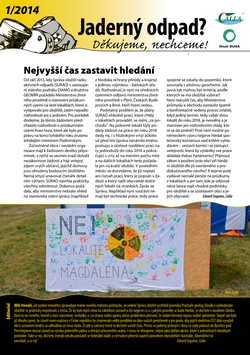 Zpravodaj "Jaderný odpad? Děkujeme, nechceme!" - 1/2014